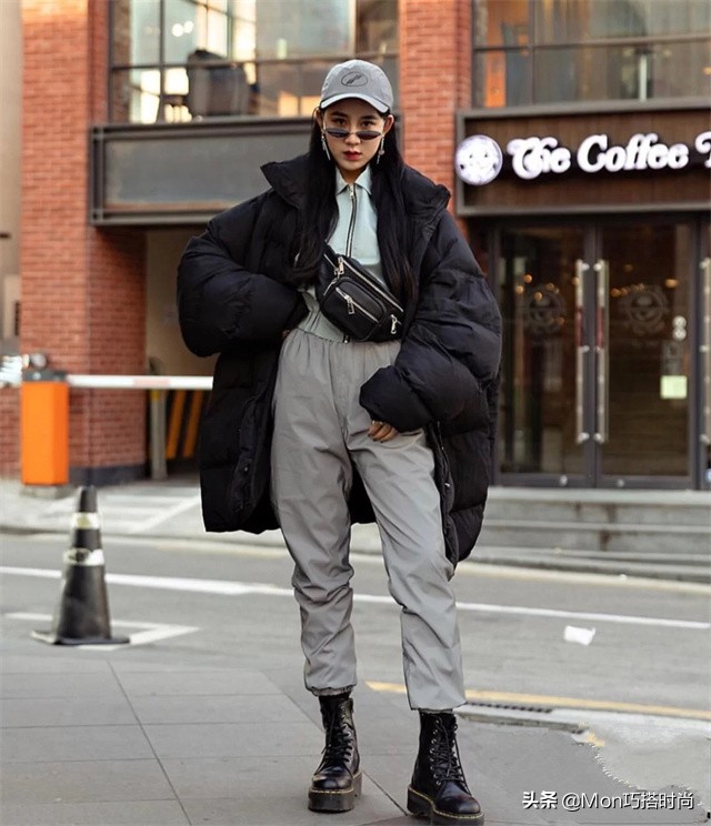 韩国冬季穿搭女高级感,韩国穿搭街拍秋冬羽绒服