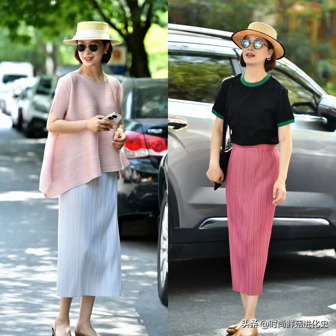 百褶裙过时了今年流行的是括号裙,2022年流行裙新款时尚