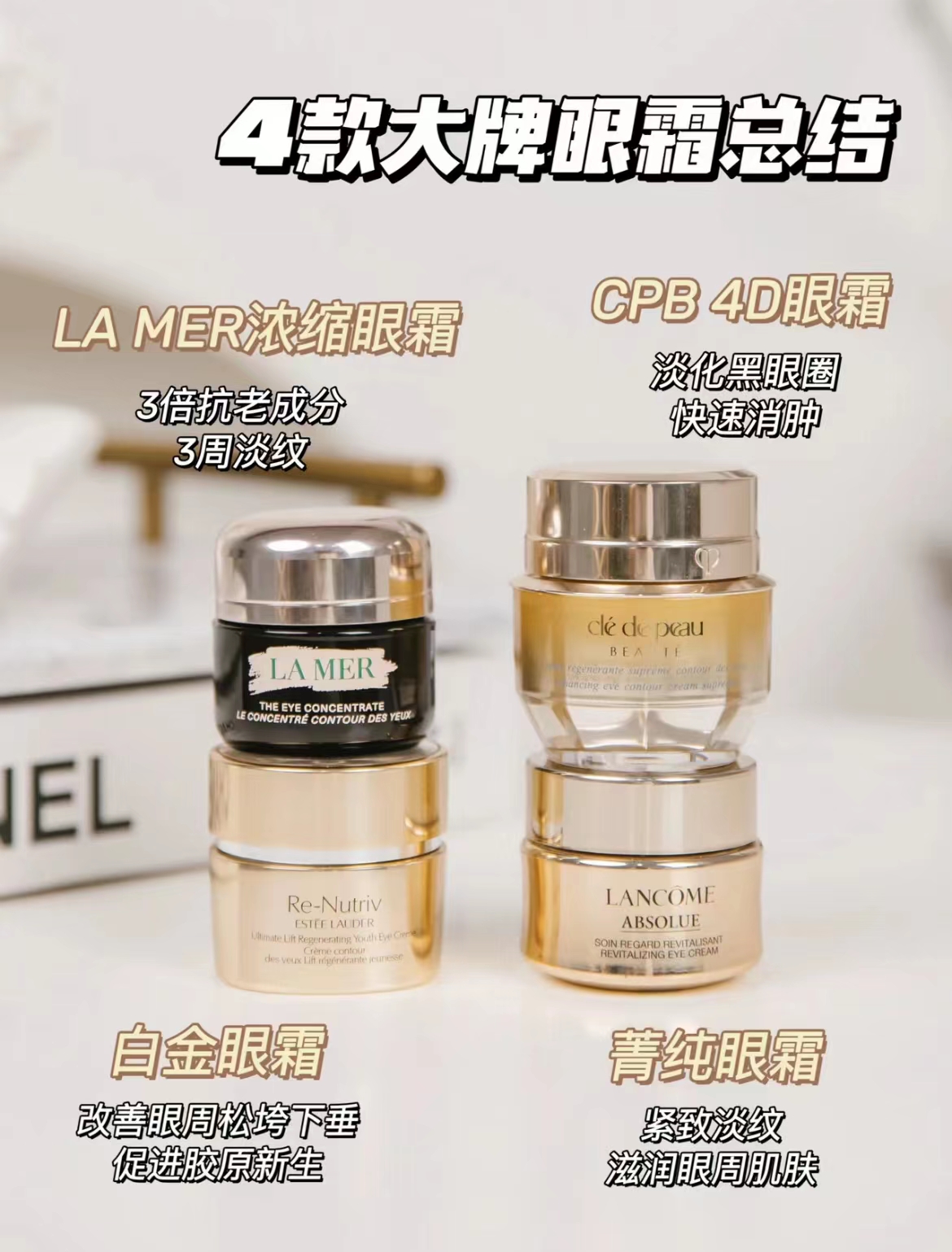 祛眼纹最好的眼霜测评,去眼纹最快最好的眼霜测评