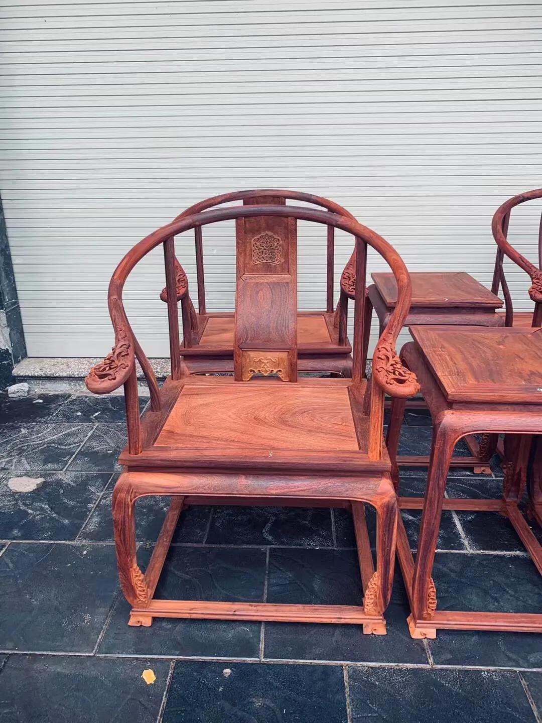 缅甸花梨木黑红老料皇宫椅三件套,缅甸花梨黑红料皇宫椅价格