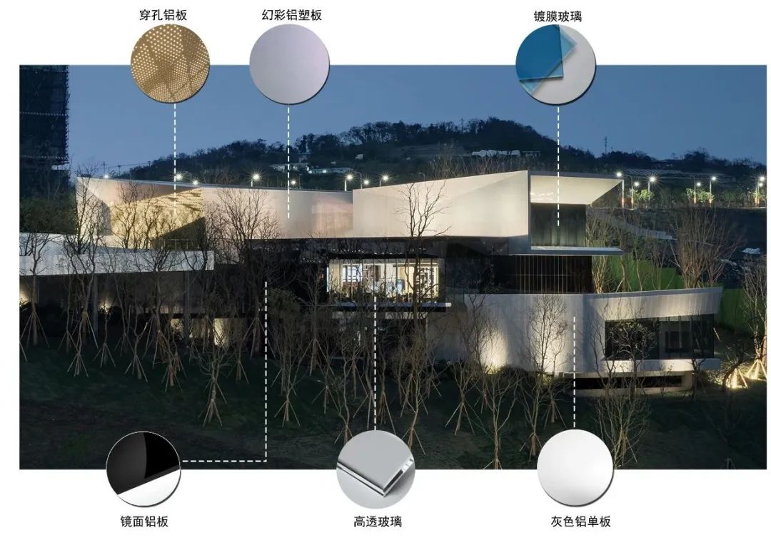 建筑铝材幕墙效果图,建筑装饰铝板设计加工