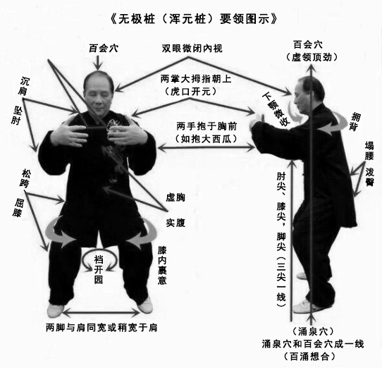 意拳站桩和太极拳站桩的区别,深度细讲太极拳站桩功法