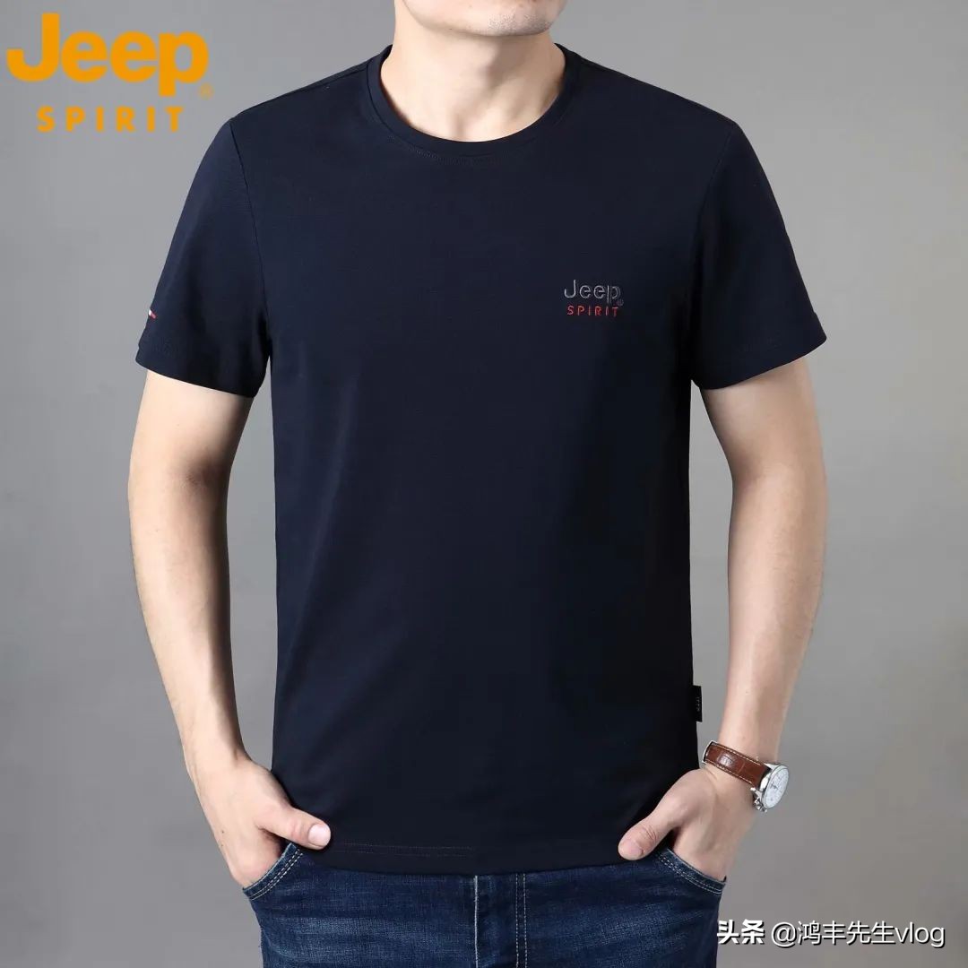 jeep短袖t恤专卖店男装翻领,jeep短袖t恤男纯棉官方正品