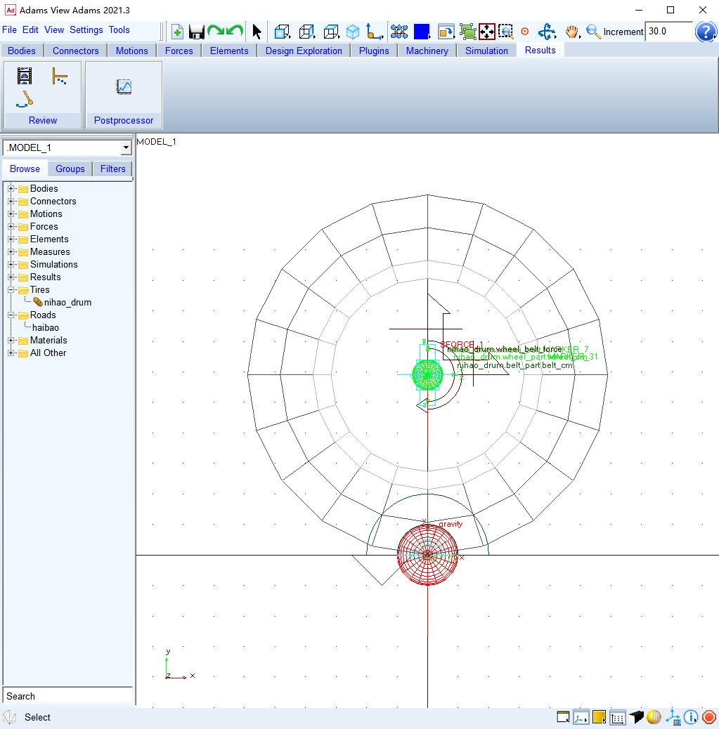 adams车轮和地面接触,adams转鼓试验台架