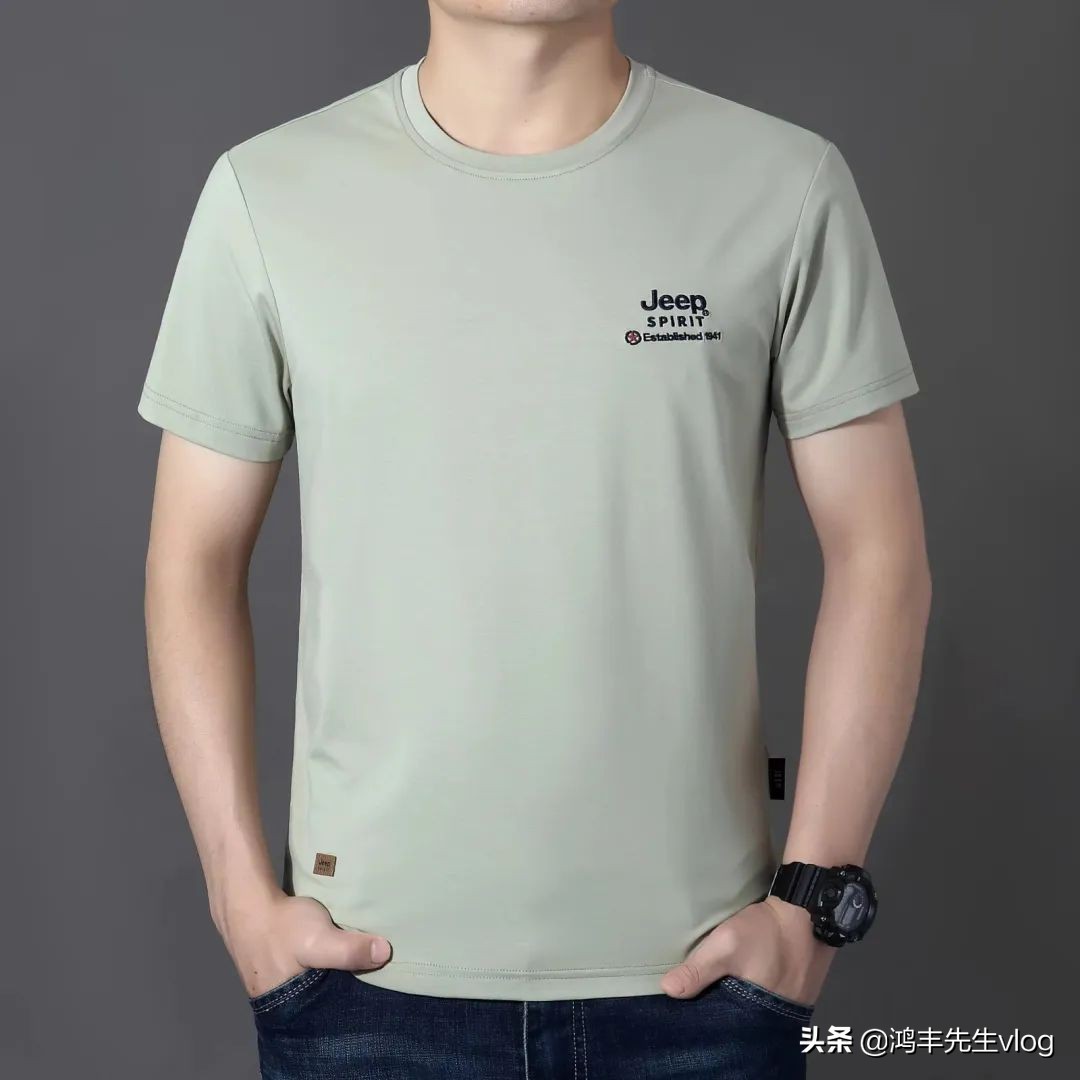 jeep短袖t恤专卖店男装翻领,jeep短袖t恤男纯棉官方正品