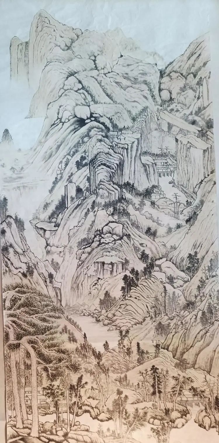 仁山智水山水画,仁山智水书法作品
