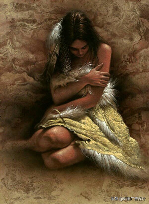 印第安人油画高清,印第安人油画艺术