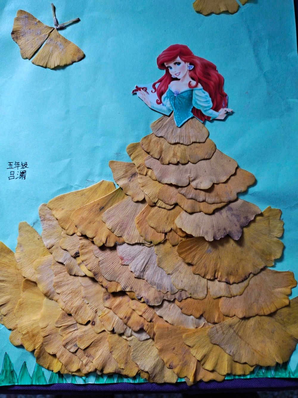 用落叶做一幅秋天的画,用水粉落叶做一幅秋天的画