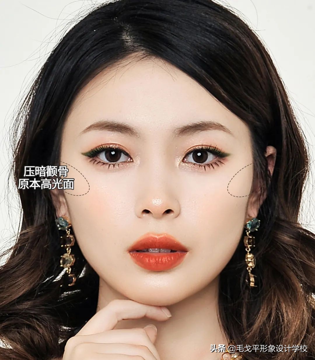 凹陷疤痕修容,菱形方脸脸颊凹陷怎么修容