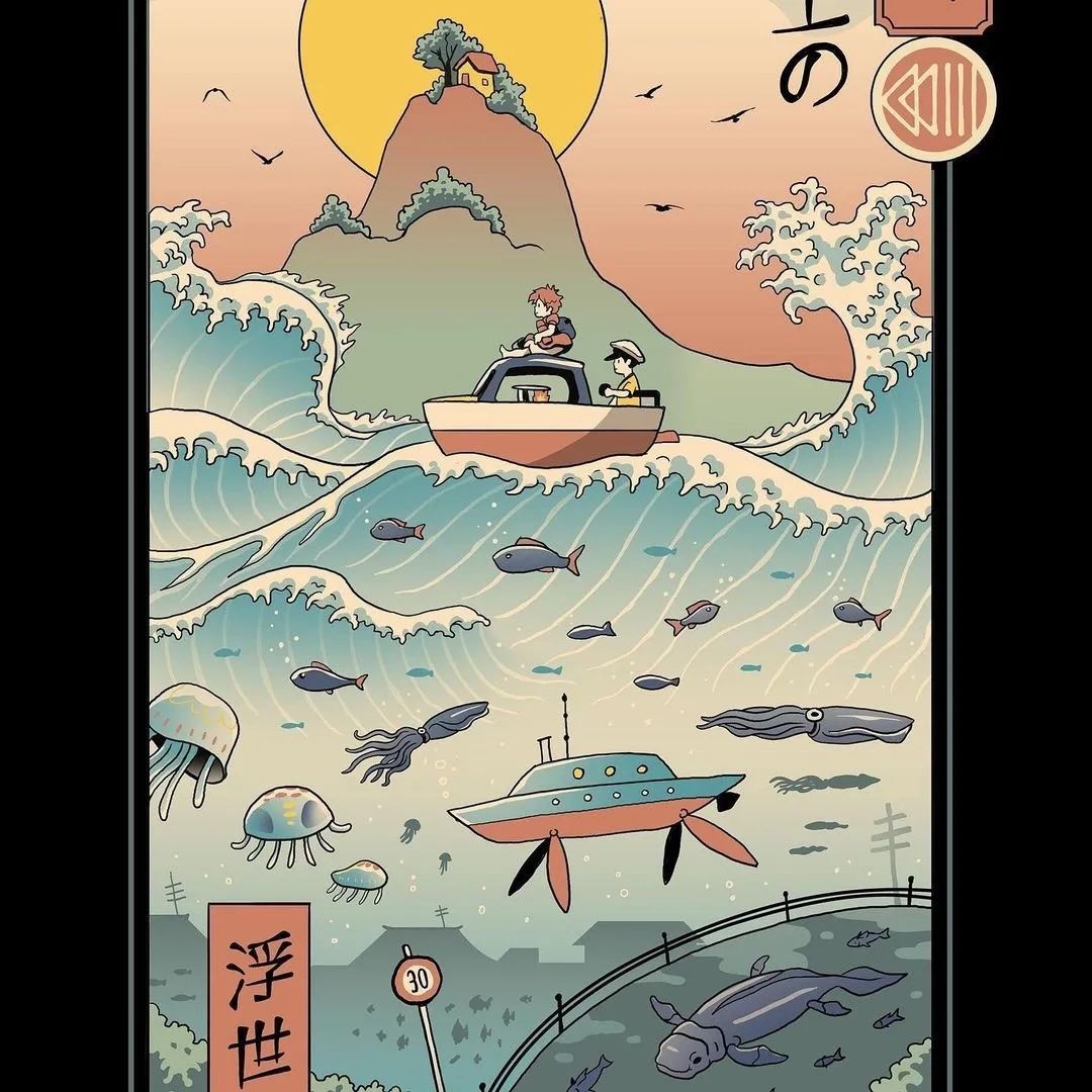 浮世绘动漫插画,菲律宾著名插画师作品