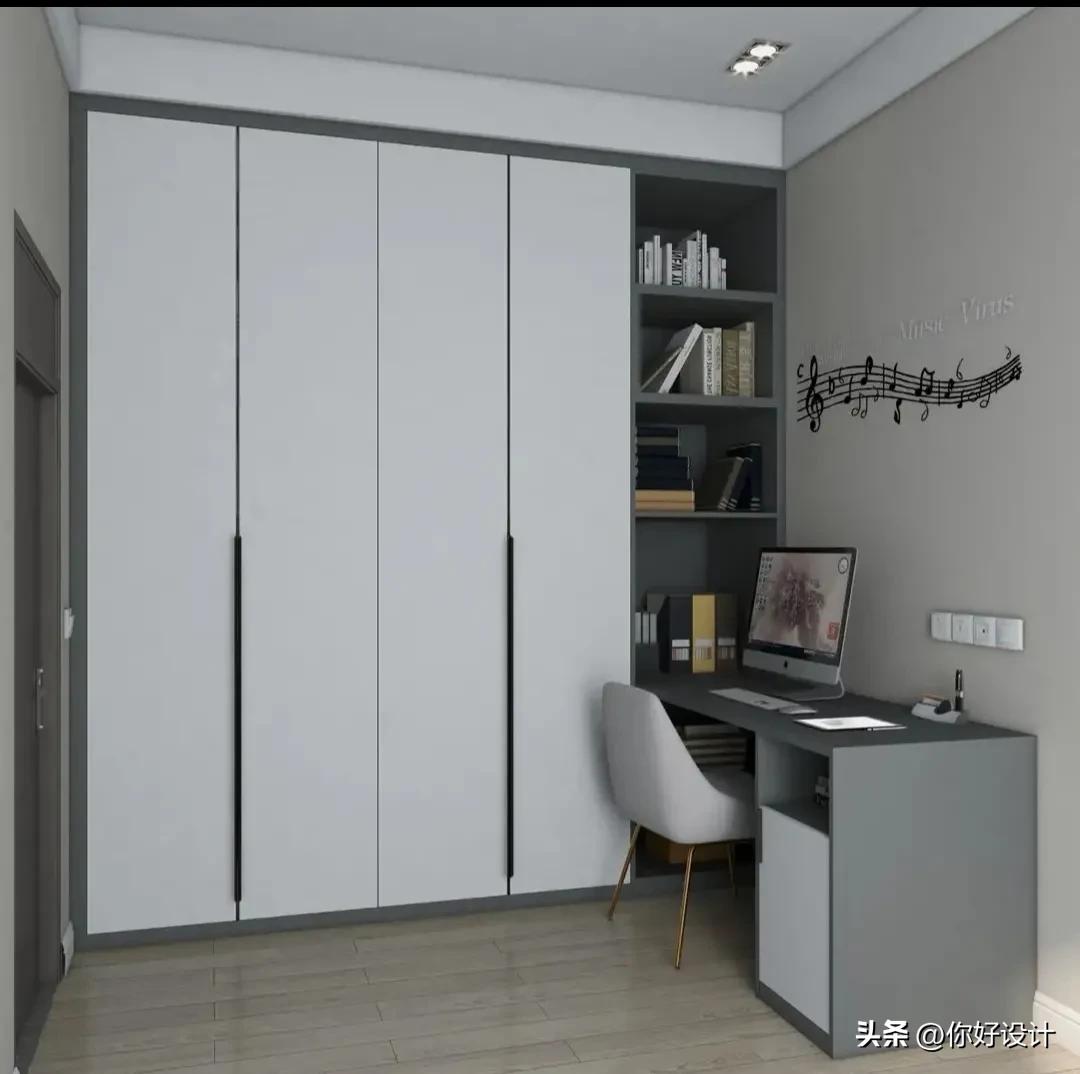 小孩房书桌衣柜一体,衣柜书桌一体图片大全新款