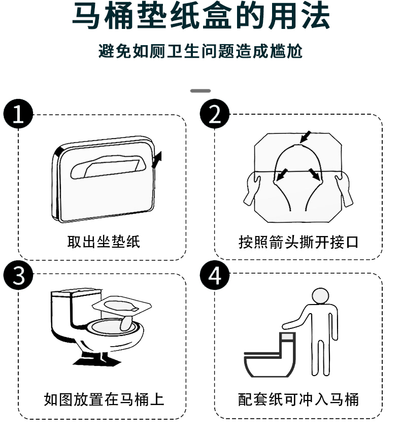 如何正确使用一次性马桶坐垫纸,一次性马桶垫再也不用垫纸