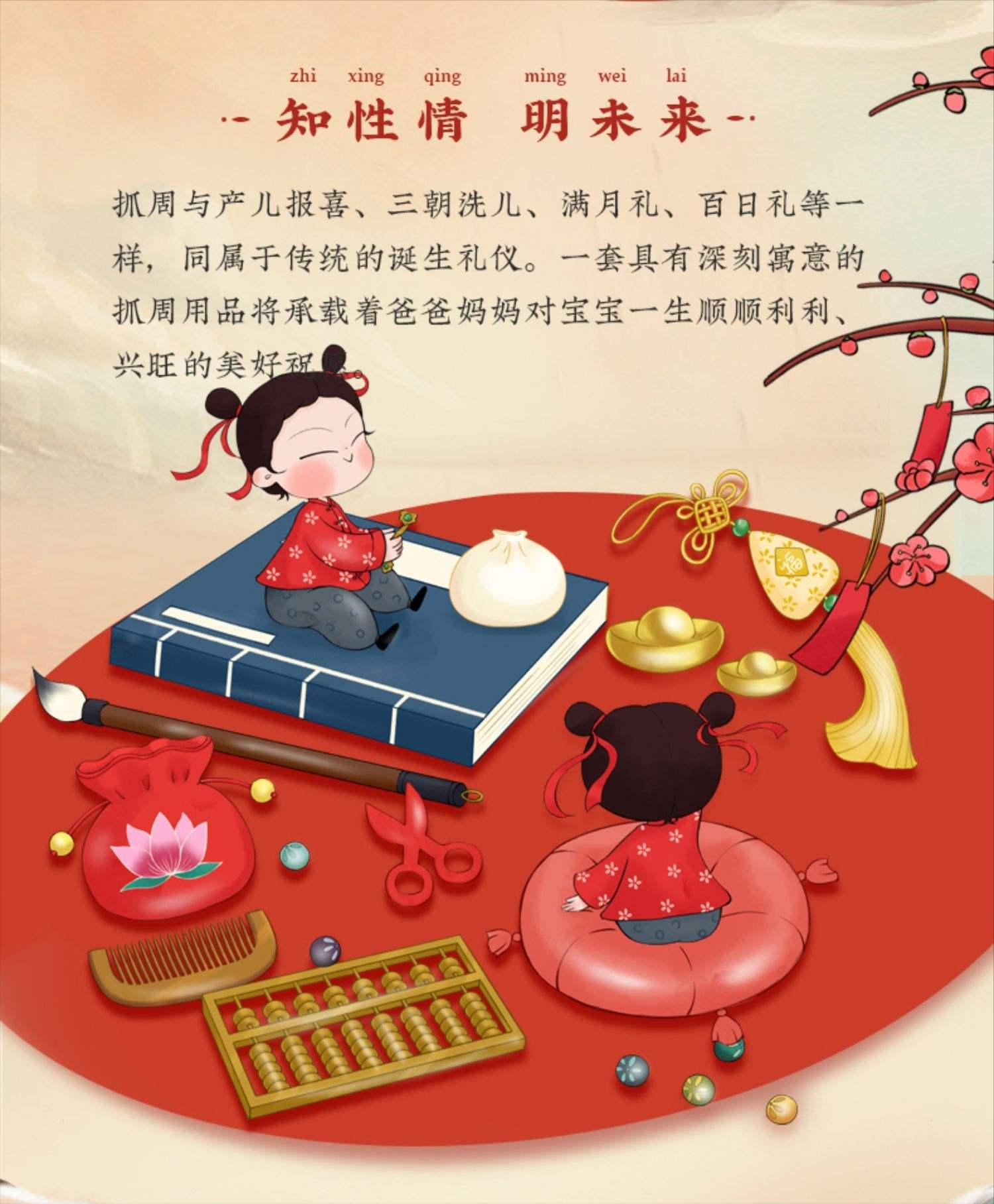 小孩抓周仪式是什么时候,一岁时除了抓周还有哪些习俗