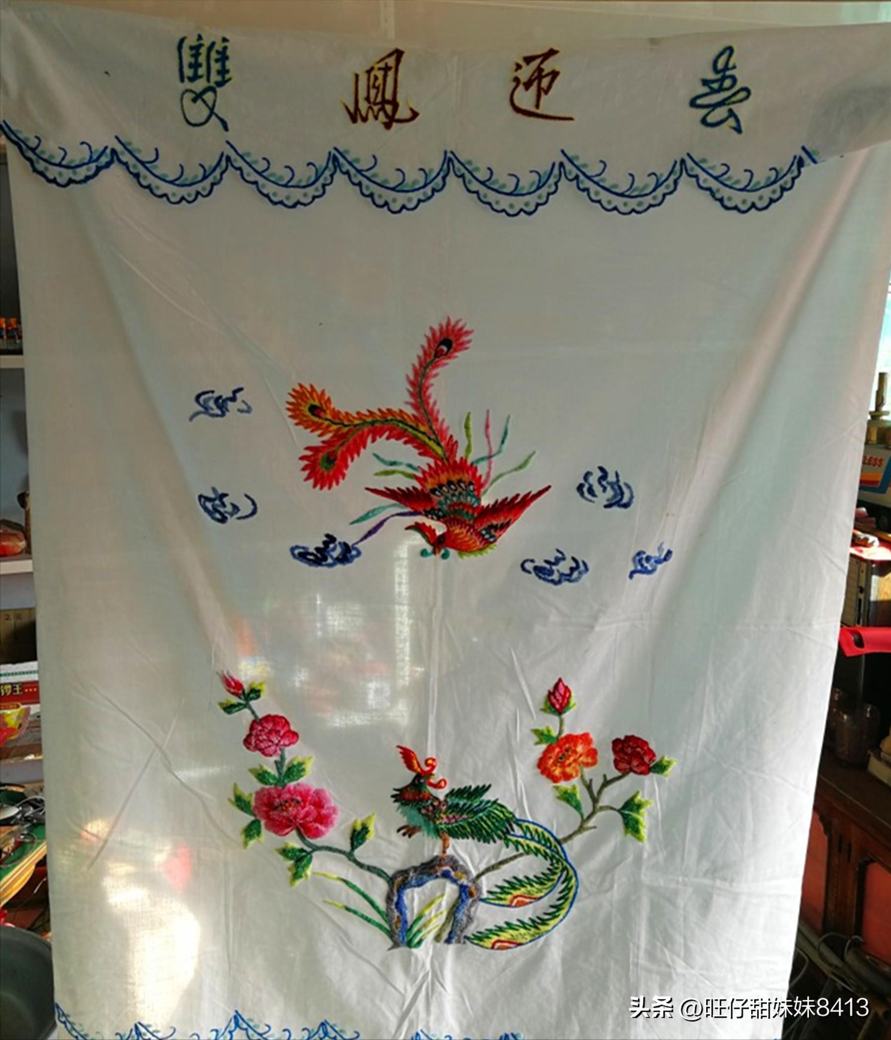 80年代自制门帘挂历纸,旧挂历挂帘