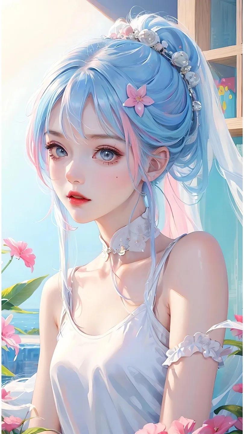 夏天穿搭小姐姐图片,小清新气质的小姐姐写真图片