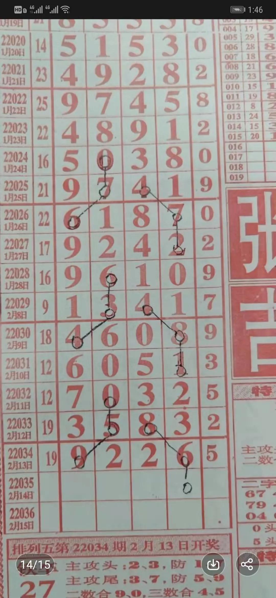 22034期排列五白杨规律,排列五丹姐22034期规律
