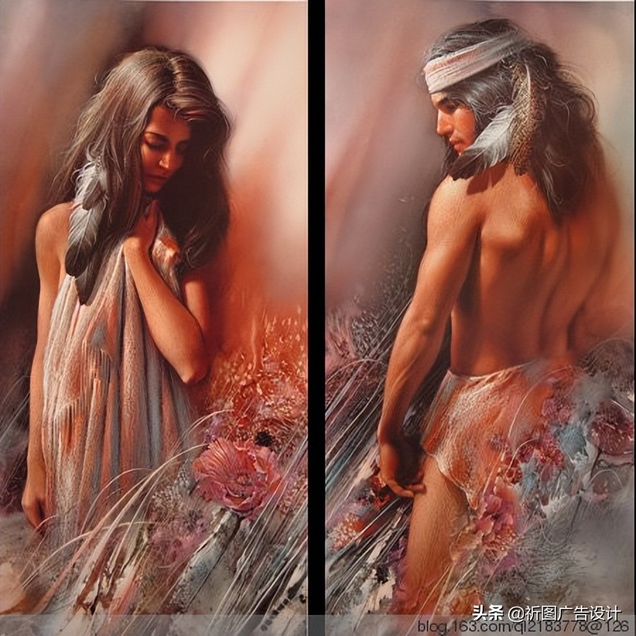 印第安人油画高清,印第安人油画艺术