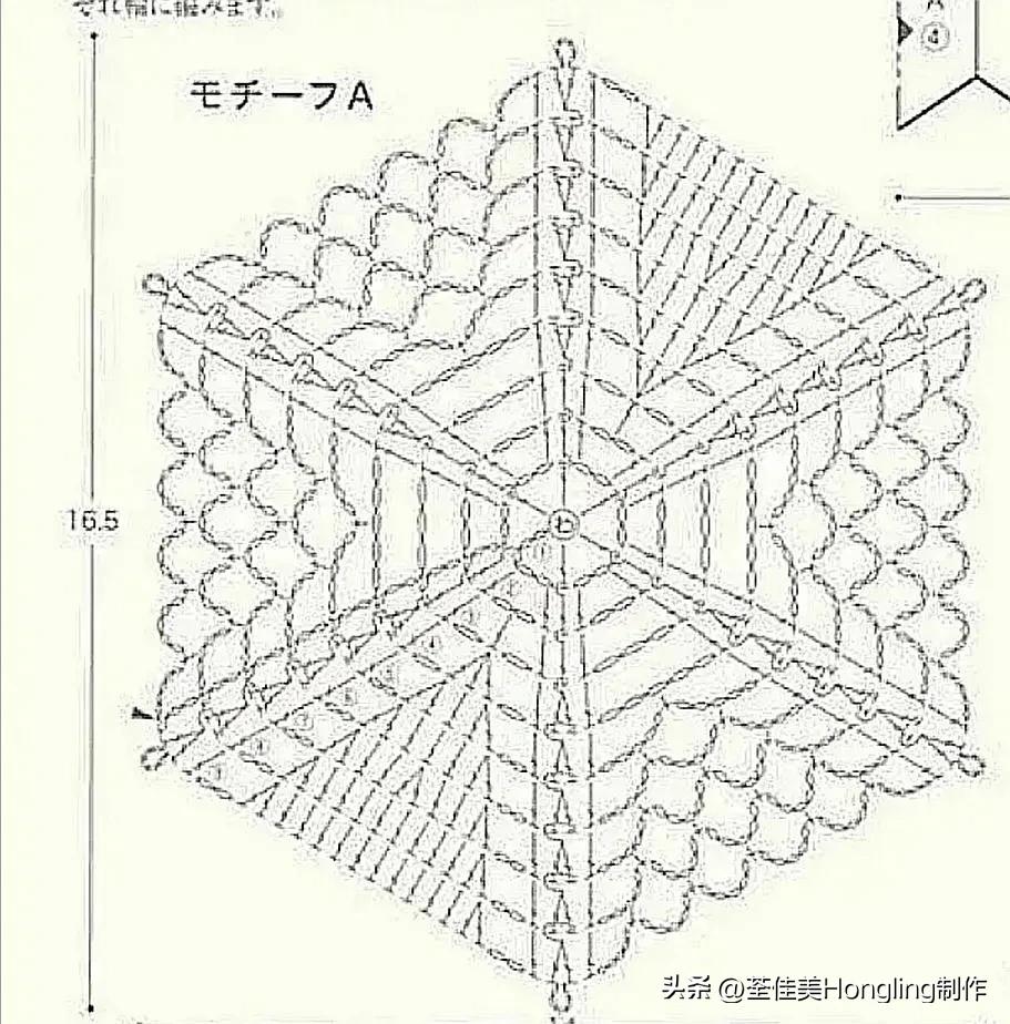 钩针钩织网格花样视频教程,钩针钩织菱形网格花样视频教程