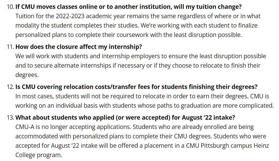 CMU宣布澳洲校区不再接受新生申请...读着读着，学校就没了？