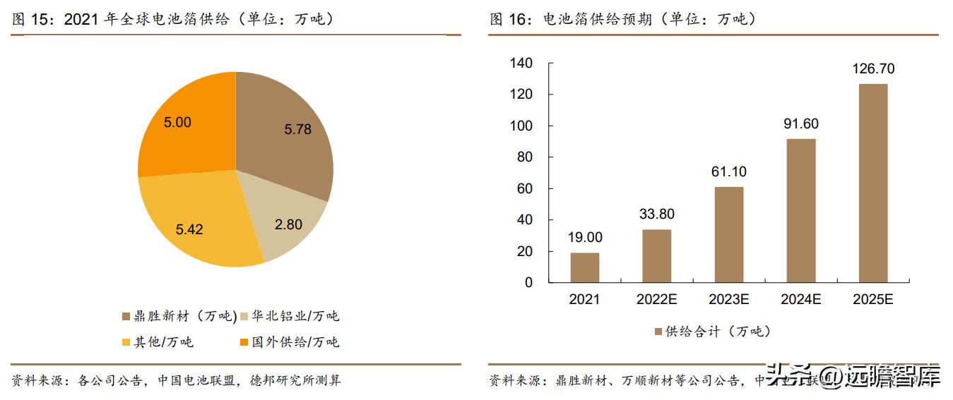 锂材铝箔龙头,鼎胜新材2019年铝箔市场占比