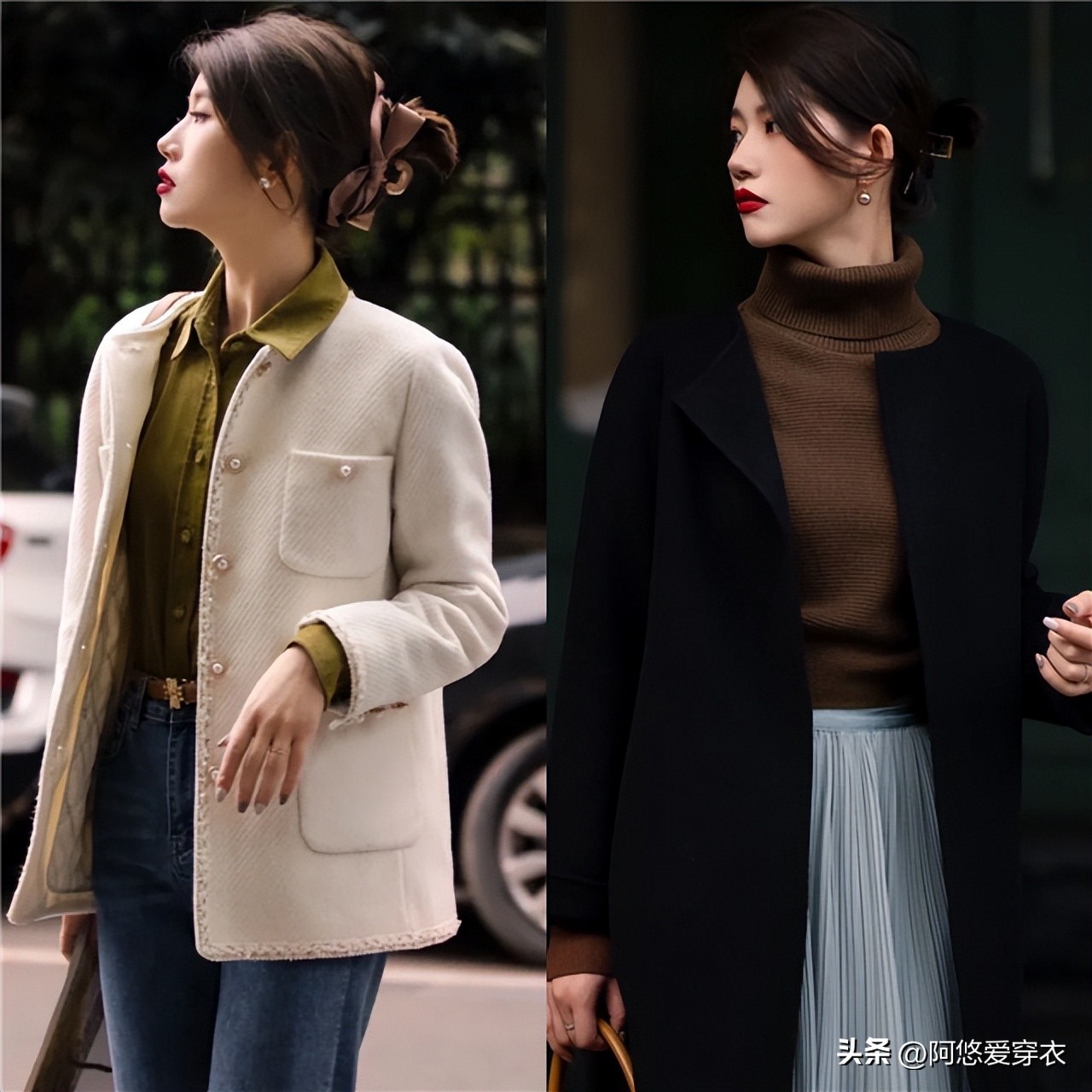 适合冬季显脸小的发型,冬季干净利落减龄的发型