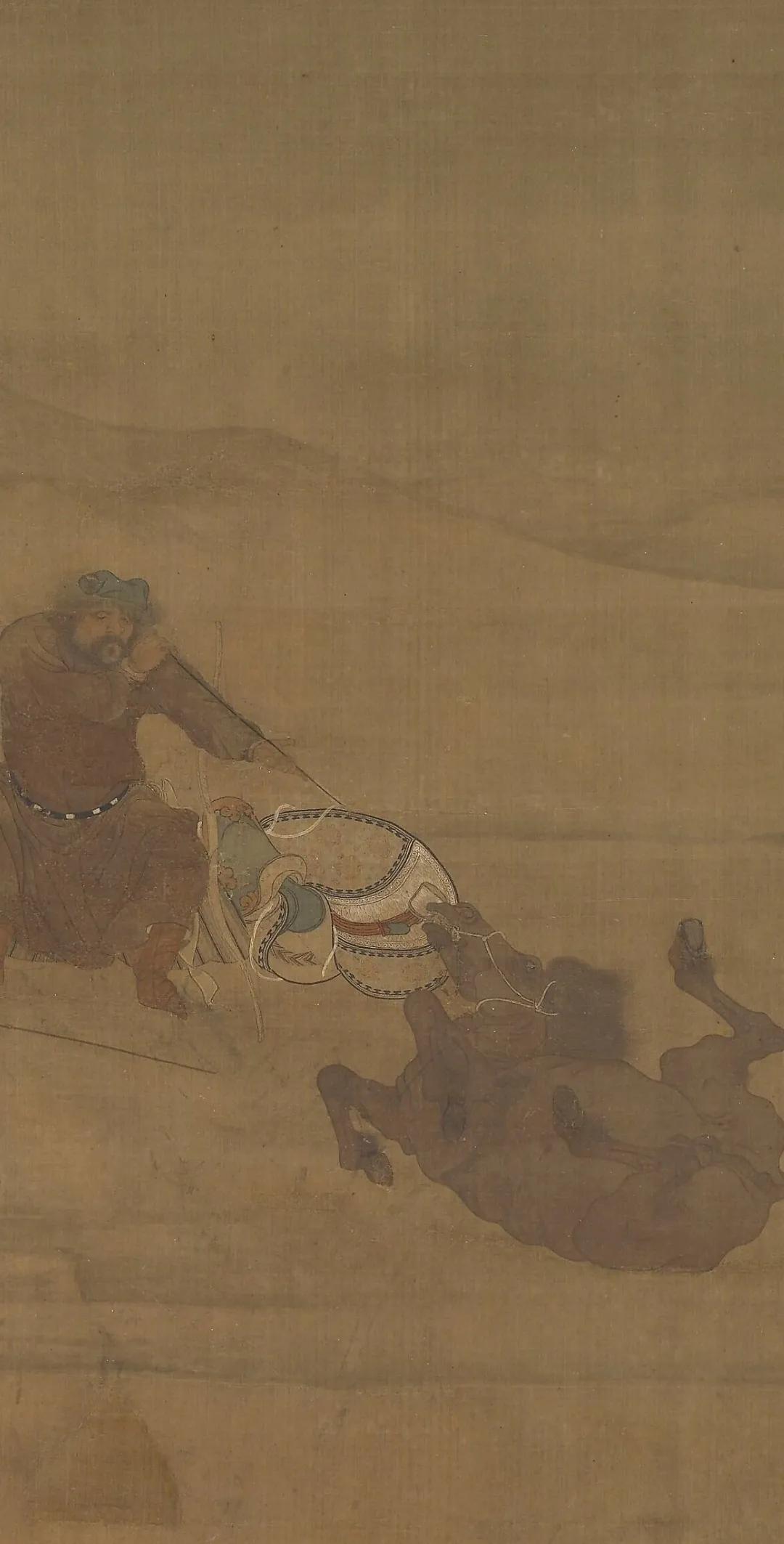 张齐翰·秉烛夜游图丨张戡·解鞍调箭图丨