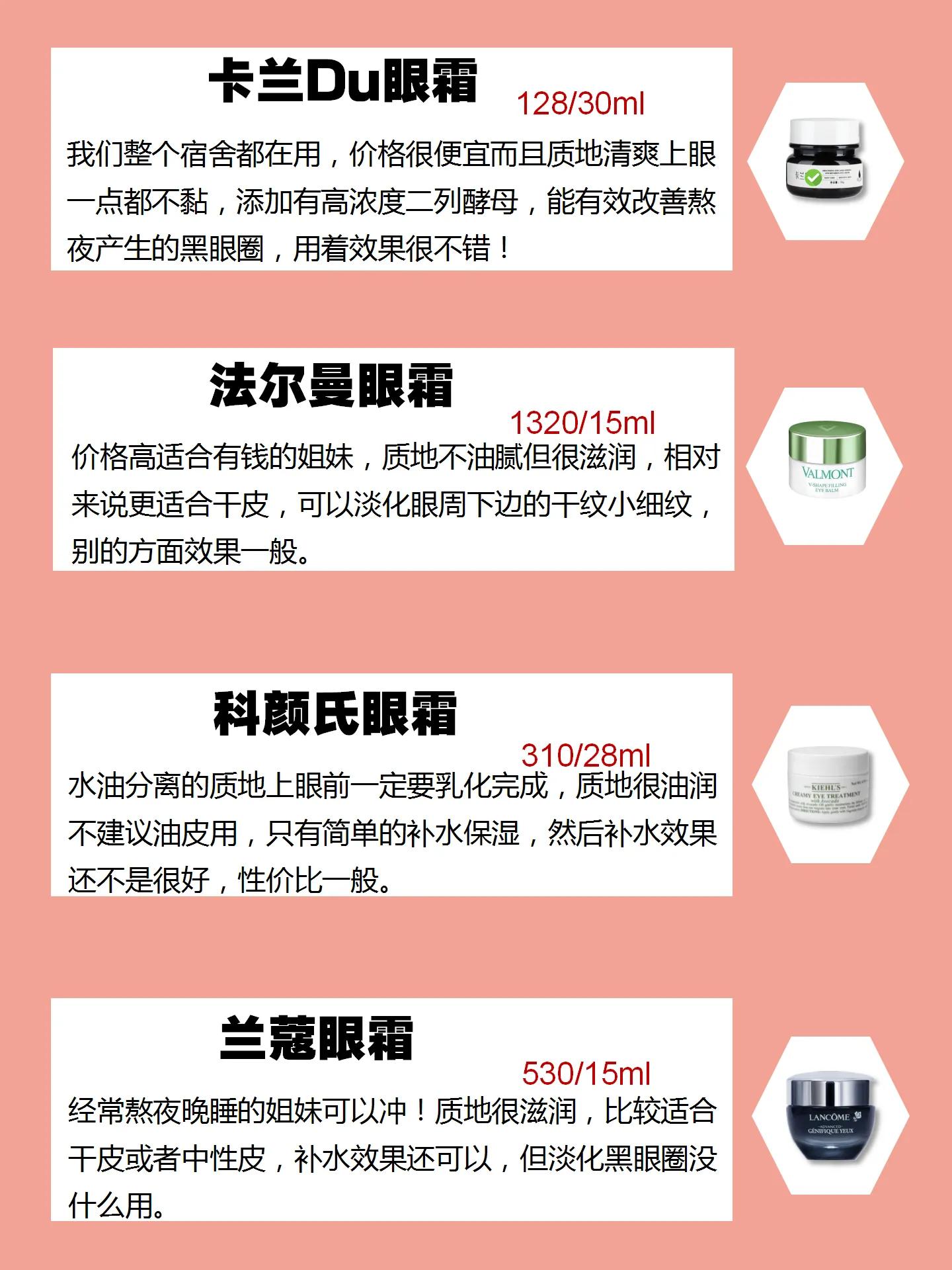 平价去黑眼圈好用的眼霜,别乱花钱了