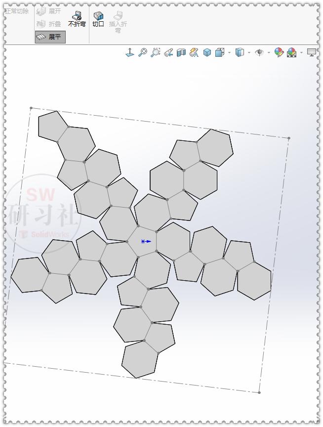 solidworks复杂钣金展开下料图,solidworks足球钣金展开