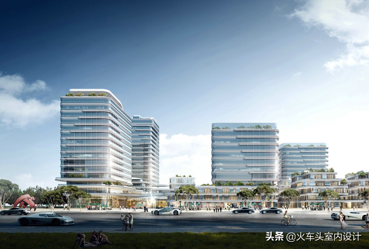 一万平方米写字楼外立面改造价格,玻璃幕墙外立面10层写字楼效果图