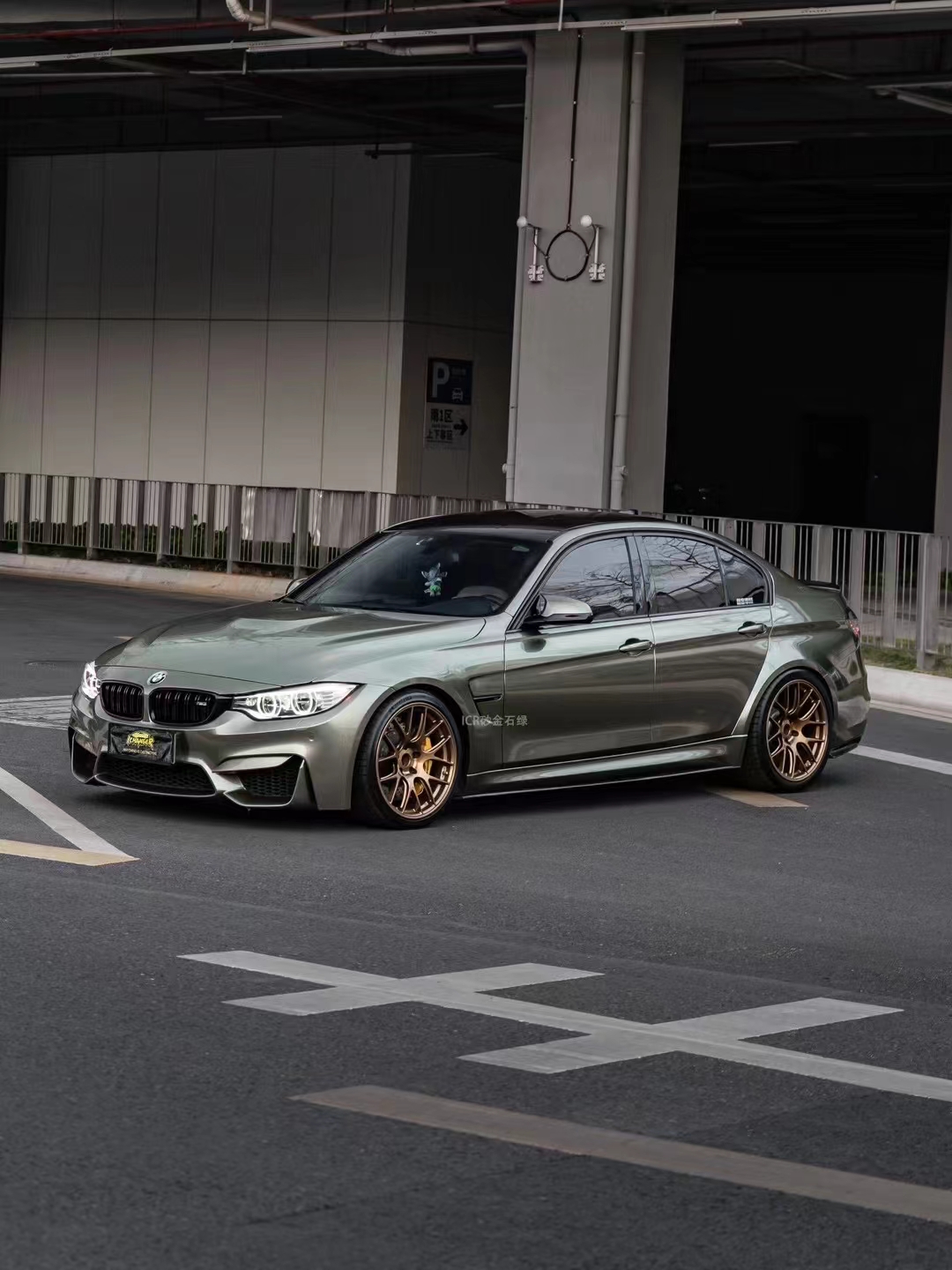 宝马m3改色膜水晶纳多灰,icr砂金石绿