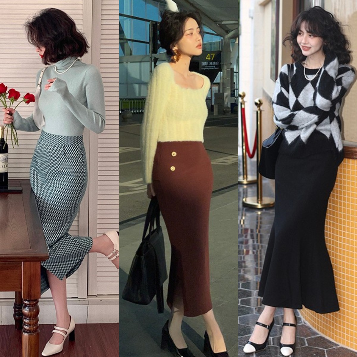 腿粗包臀裙怎么搭配,大屁股穿包臀裙怎么搭配