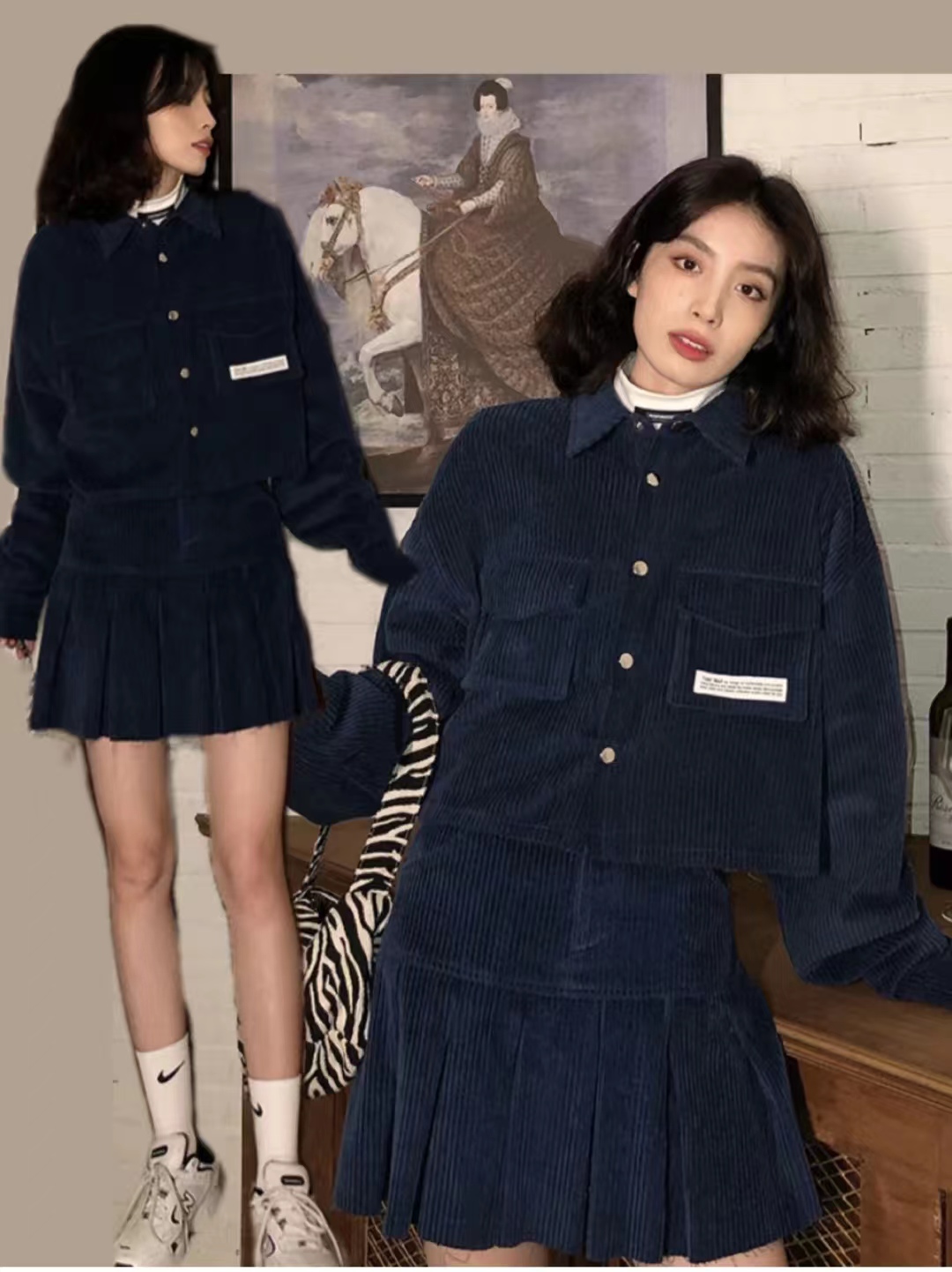 灯芯绒半身裙秋冬怎么搭配,灯芯绒碎花半身裙秋冬