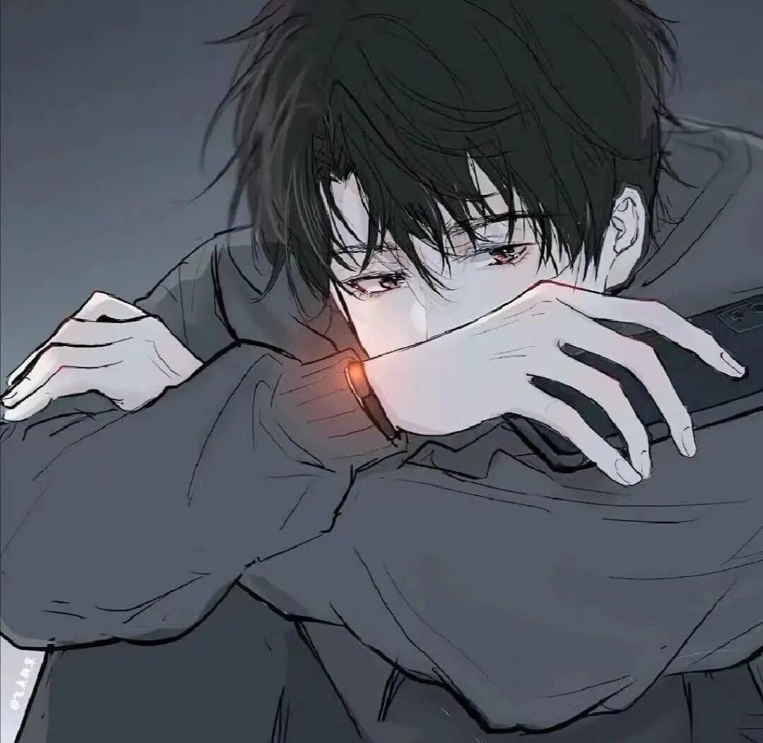 释怀放下的男头像动漫,看透一切的动漫头像男生