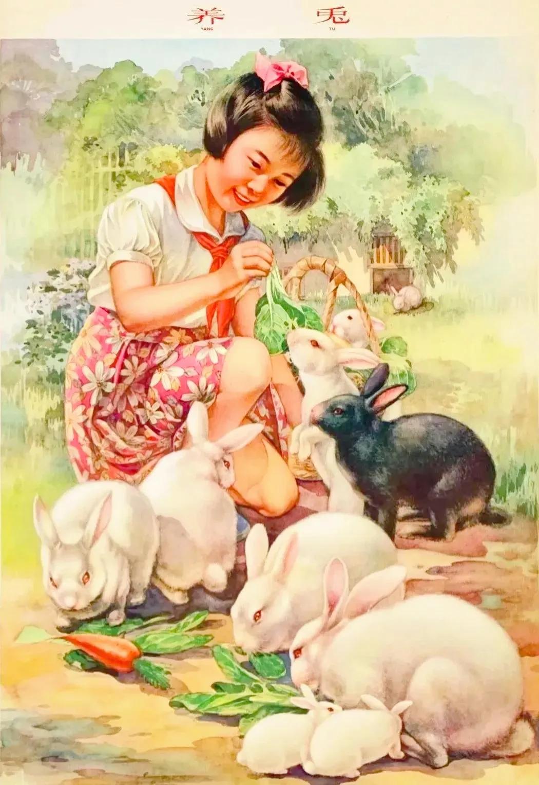 画关于兔年的年画,以兔年为主题的兔年年画