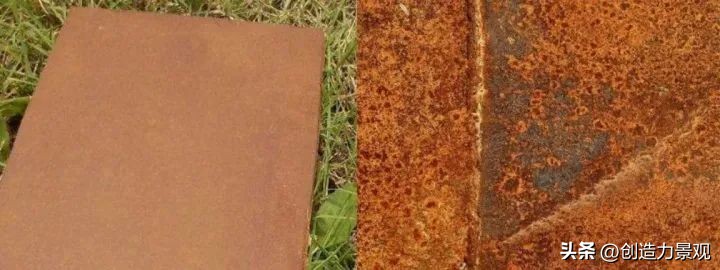 越“锈”越惹人爱的耐候钢，在庭院造景中也被广泛应用着