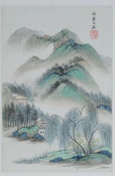 江南烟雨行舟风景图,江南山水风景欣赏