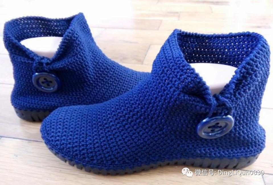 最简单的钩针编织鞋子,针织毛线鞋图案大全