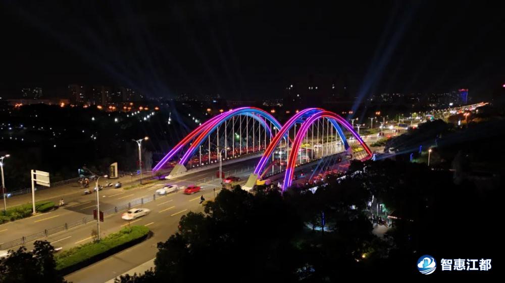 最美龙川夜景,龙川二桥灯光秀
