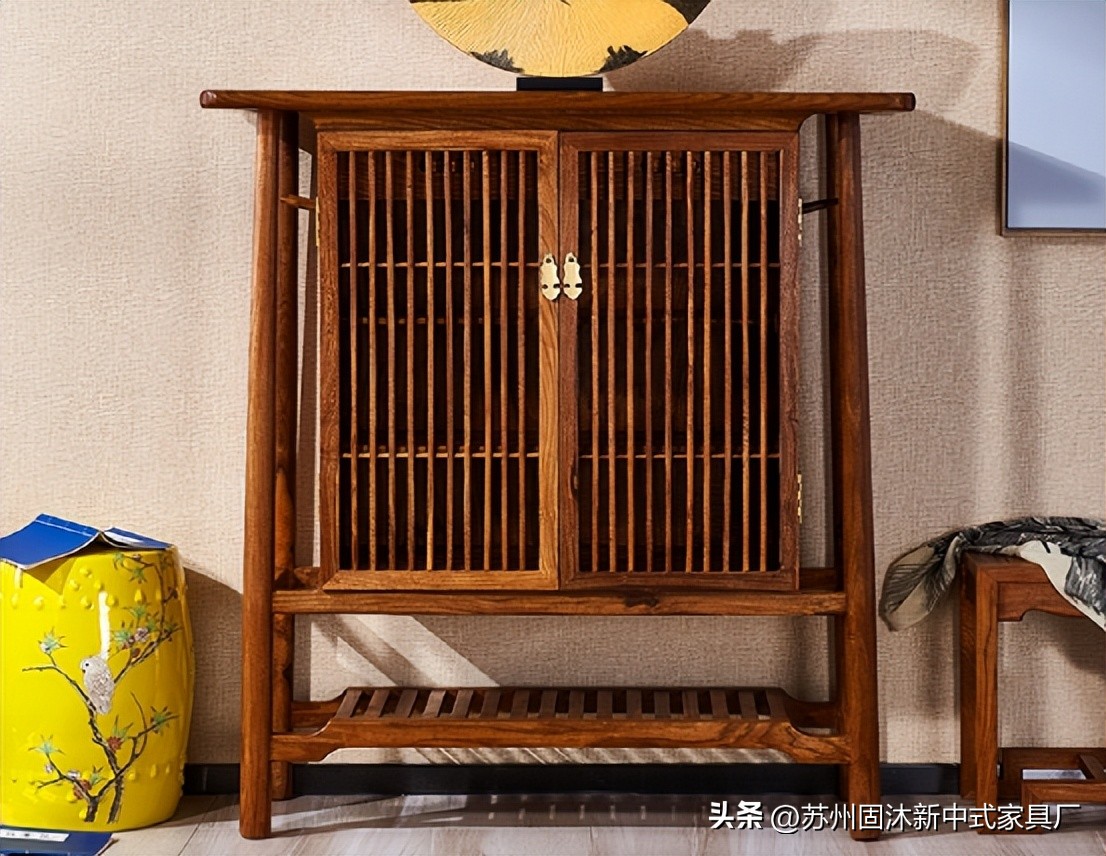 原木家具新中式空间,小户型全套原木家具风格