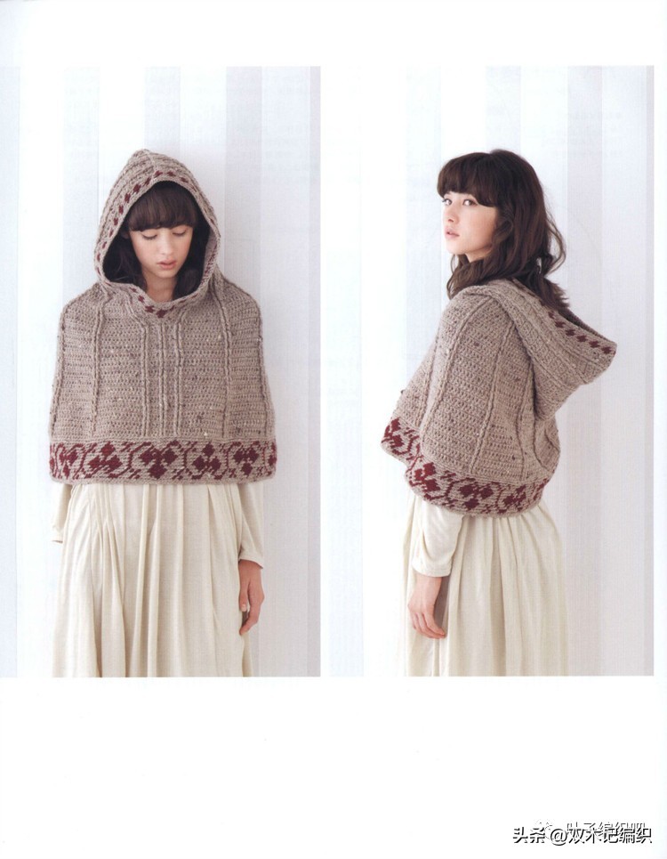 斗篷披肩加厚冬款制作,编织斗篷披肩最新款教程