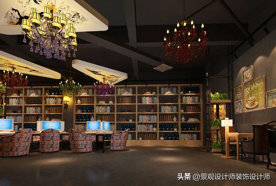网咖网吧设计案例效果图,网吧设计效果图