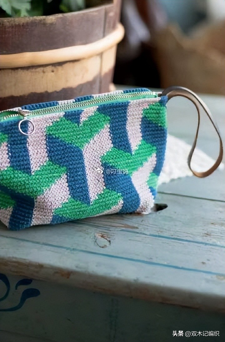 日系镂空钩针包图解,钩针包包花样图案大全斜挎