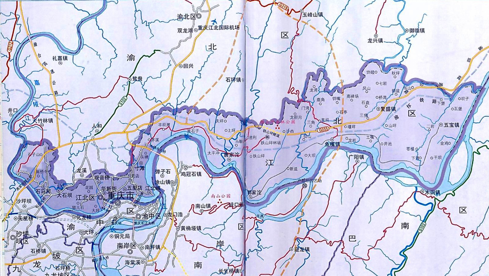 重庆江北区示意图,重庆市江北区简介概况