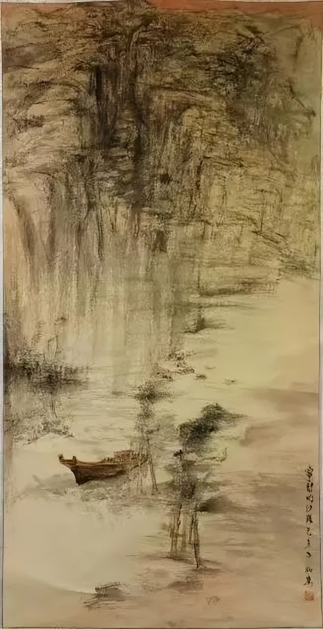 仁山智水山水画,仁山智水书法作品