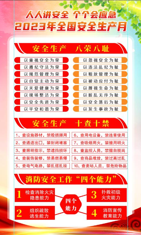 2023安全生产月海报图高清,2023年安全生产月海报高清