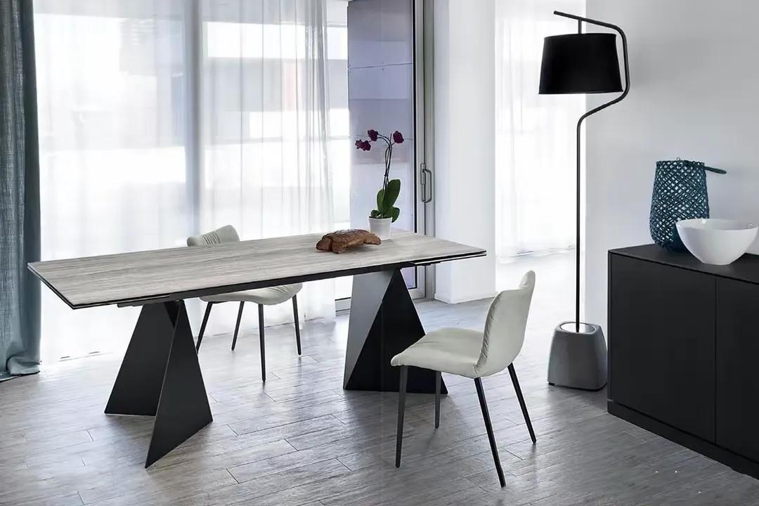 大理石餐桌现代简约家用小户型,豪宅都用天然大理石餐桌