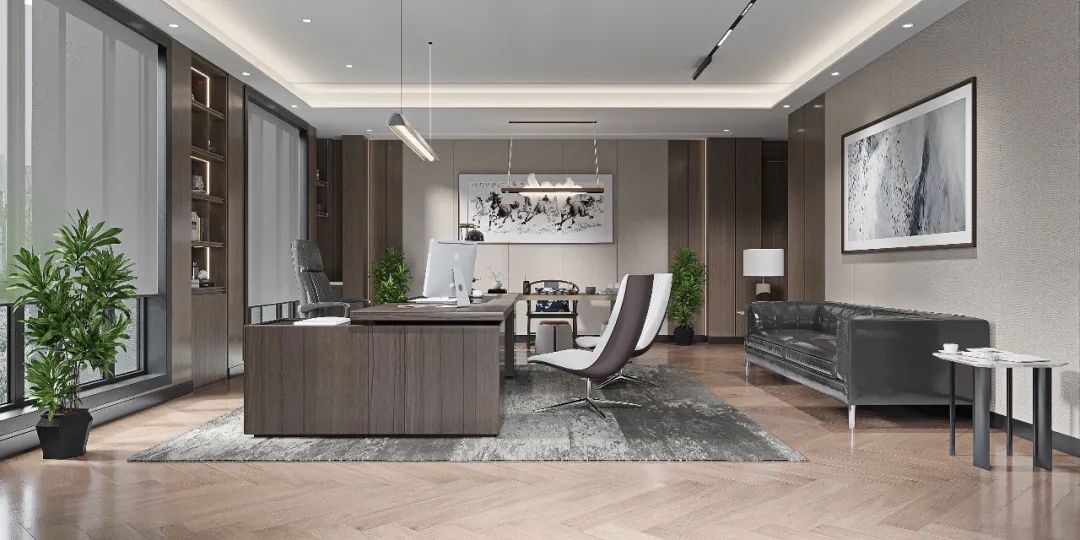 工装设计办公室装修新中式,工装办公室现代风格