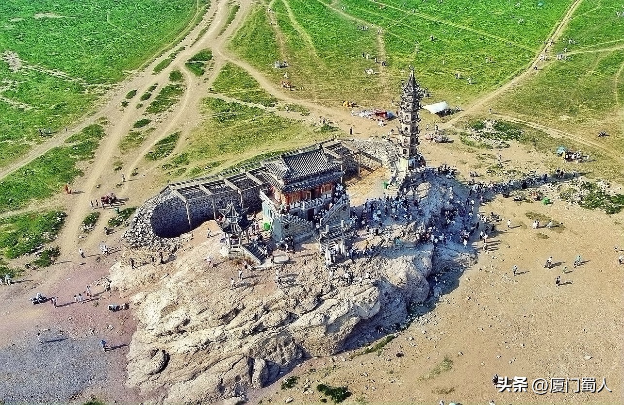 鄱阳湖千年石岛落星墩古建筑,鄱阳湖落星墩全景