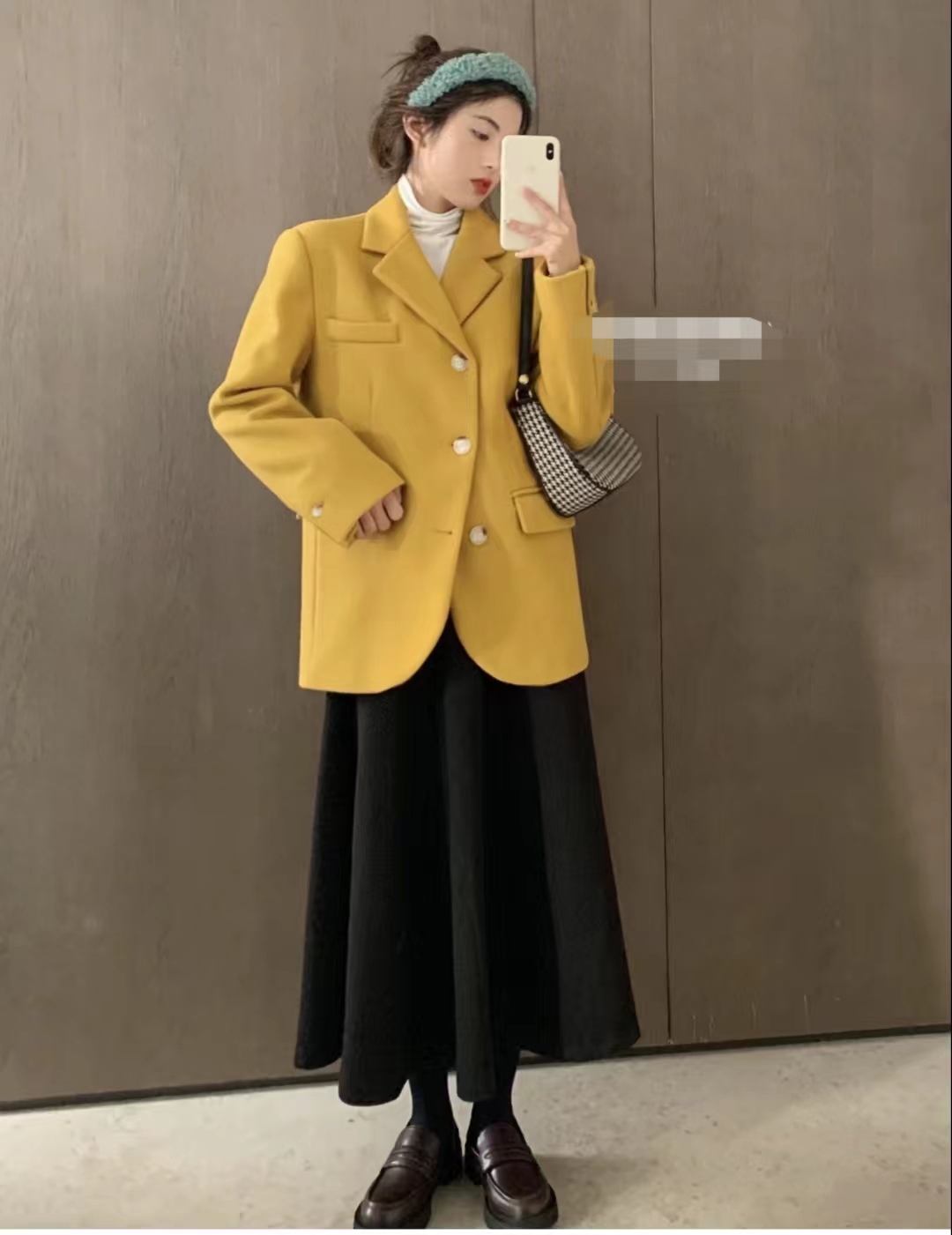 西装长裙搭配西装外套,西装外套配连衣裙气质高级感