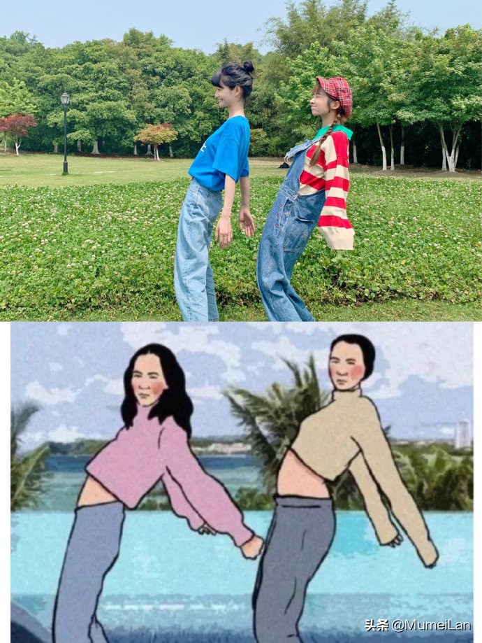 跟着樱桃小丸子学闺蜜拍照姿势,跟着樱桃小丸子学拍沙雕闺蜜照